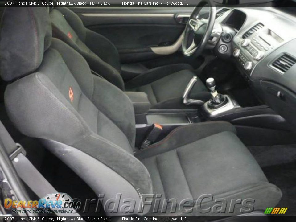 2007 Honda Civic Si Coupe Nighthawk Black Pearl / Black Photo #13