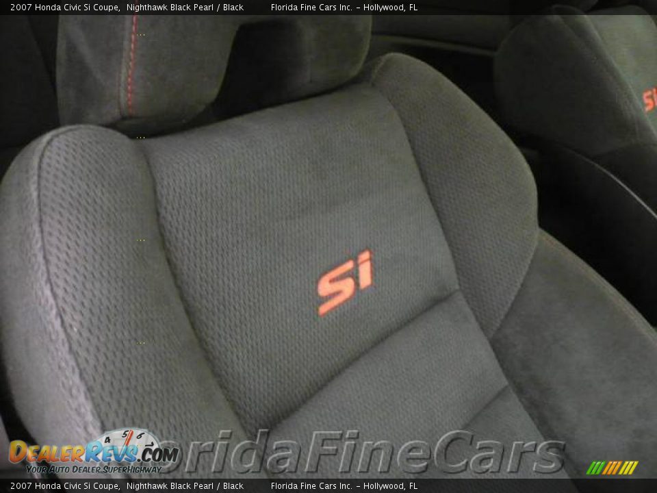 2007 Honda Civic Si Coupe Nighthawk Black Pearl / Black Photo #14