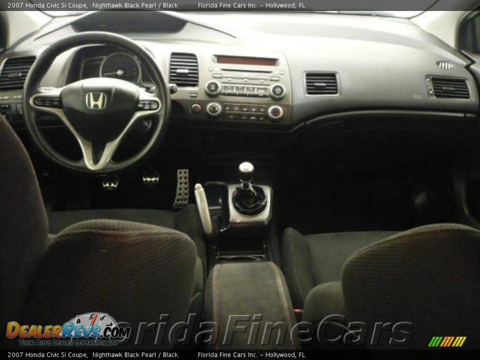 2007 Honda Civic Si Coupe Nighthawk Black Pearl / Black Photo #16