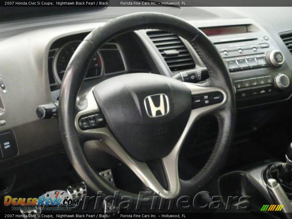 2007 Honda Civic Si Coupe Nighthawk Black Pearl / Black Photo #17