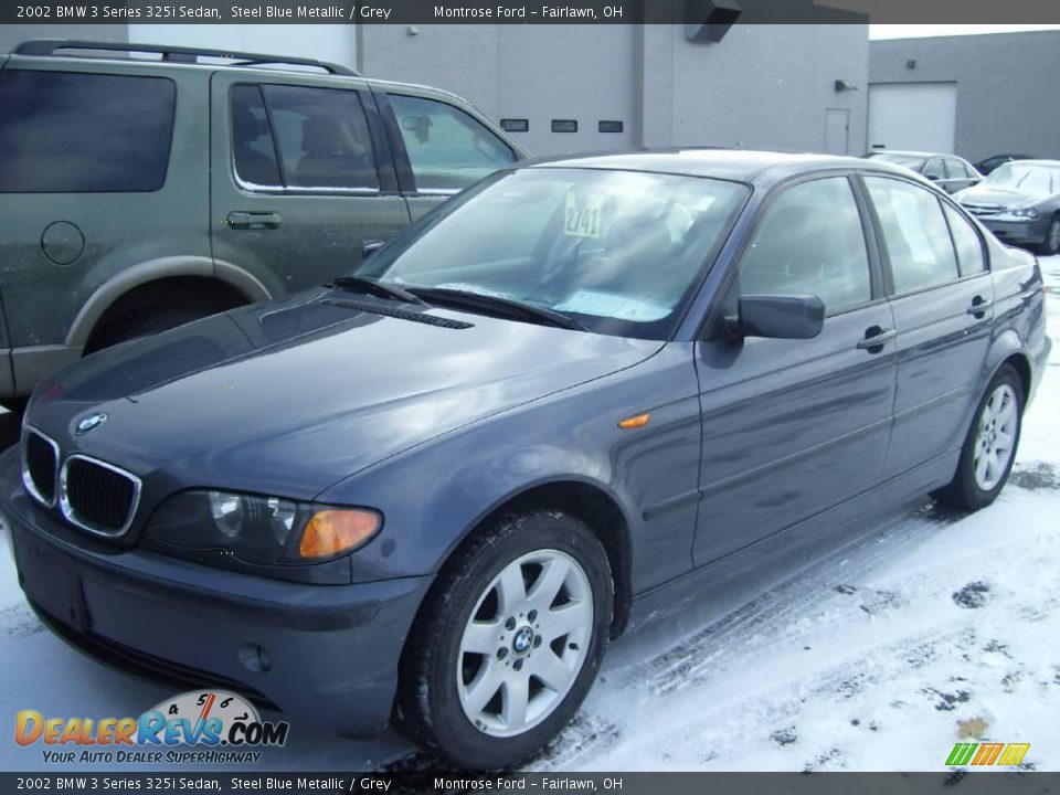 2002 BMW 3 Series 325i Sedan Steel Blue Metallic / Grey Photo #1
