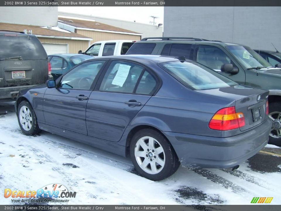 2002 BMW 3 Series 325i Sedan Steel Blue Metallic / Grey Photo #2