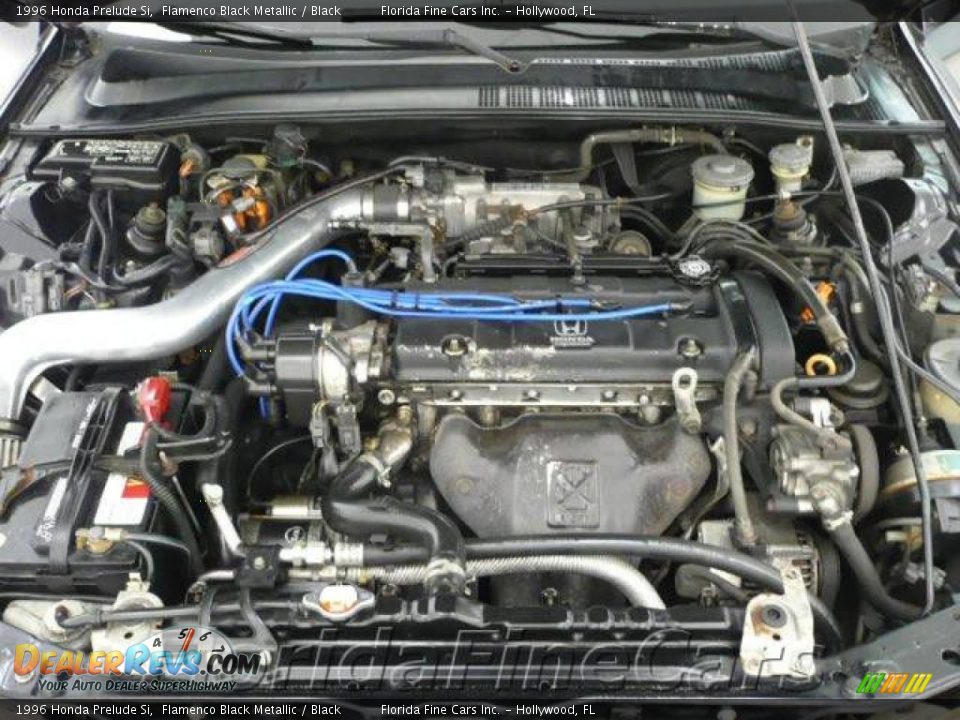 1996 Honda Prelude Si Flamenco Black Metallic / Black Photo #9