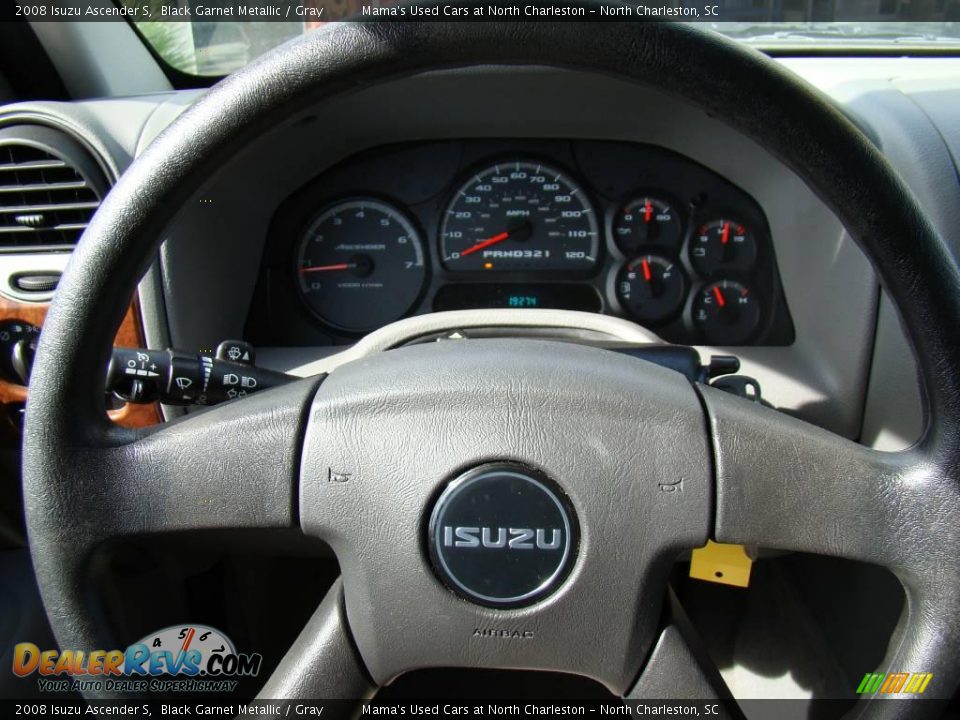2008 Isuzu Ascender S Black Garnet Metallic / Gray Photo #27