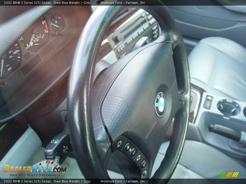 2002 BMW 3 Series 325i Sedan Steel Blue Metallic / Grey Photo #6