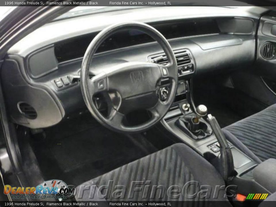 1996 Honda Prelude Si Flamenco Black Metallic / Black Photo #11