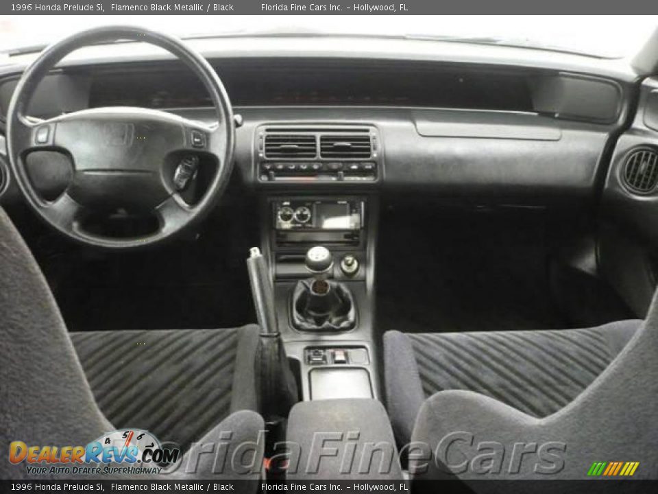 1996 Honda Prelude Si Flamenco Black Metallic / Black Photo #14