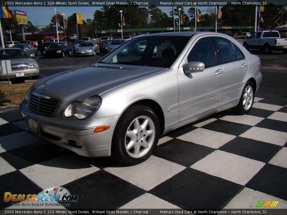 2003 Mercedes-Benz C 320 4Matic Sport Sedan Brilliant Silver Metallic / Charcoal Photo #3
