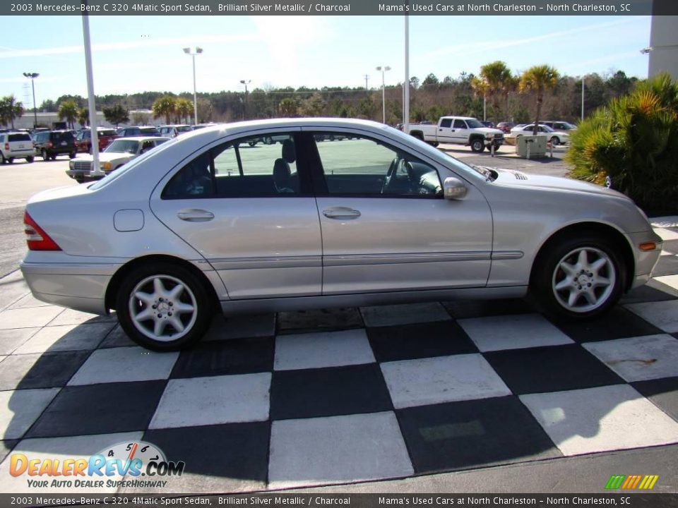 2003 Mercedes-Benz C 320 4Matic Sport Sedan Brilliant Silver Metallic / Charcoal Photo #6