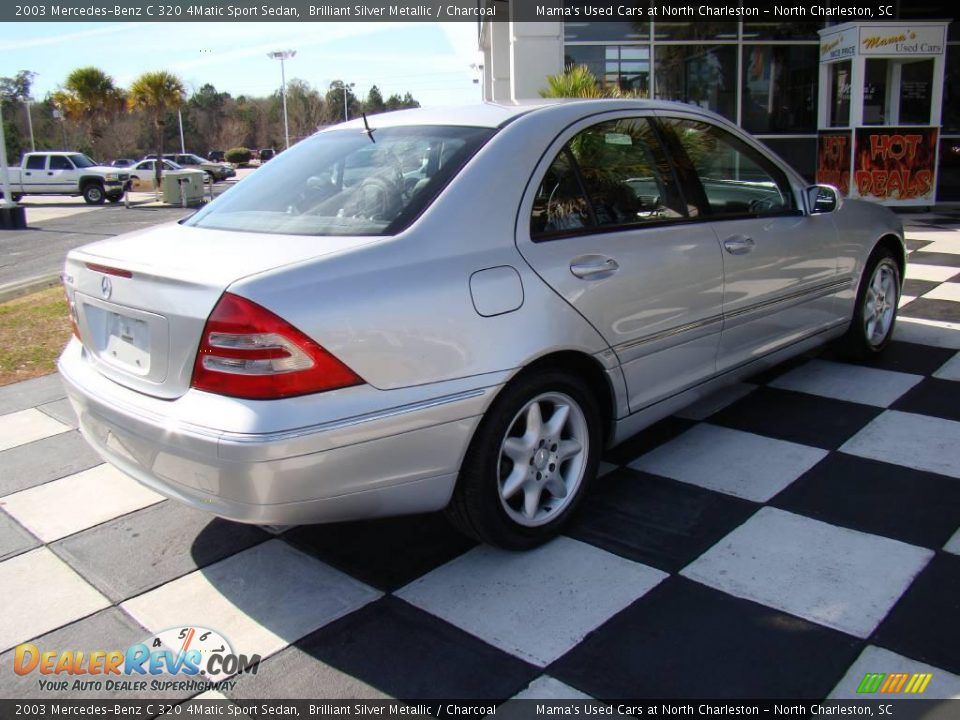 2003 Mercedes-Benz C 320 4Matic Sport Sedan Brilliant Silver Metallic / Charcoal Photo #7