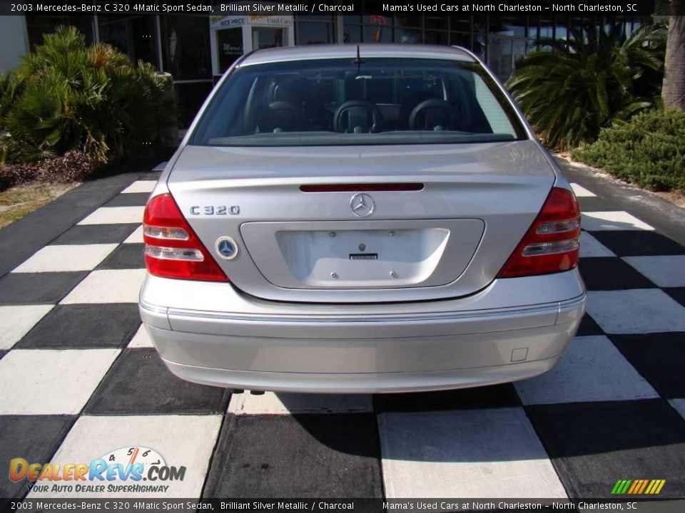 2003 Mercedes-Benz C 320 4Matic Sport Sedan Brilliant Silver Metallic / Charcoal Photo #8