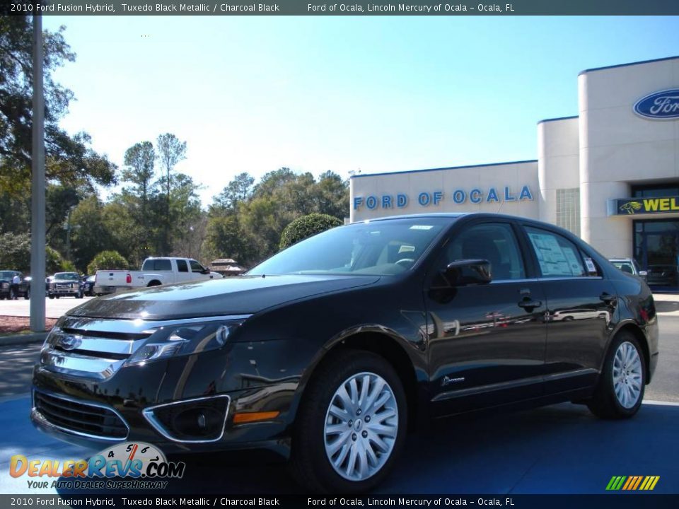 2010 Ford Fusion Hybrid Tuxedo Black Metallic / Charcoal Black Photo #1