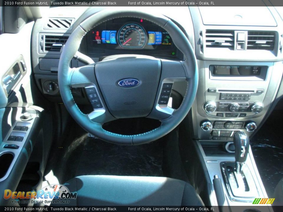 2010 Ford Fusion Hybrid Tuxedo Black Metallic / Charcoal Black Photo #7
