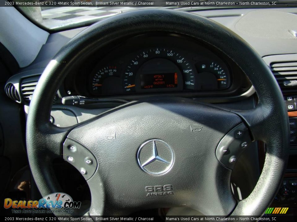 2003 Mercedes-Benz C 320 4Matic Sport Sedan Brilliant Silver Metallic / Charcoal Photo #23
