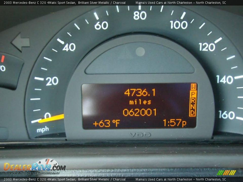 2003 Mercedes-Benz C 320 4Matic Sport Sedan Brilliant Silver Metallic / Charcoal Photo #24