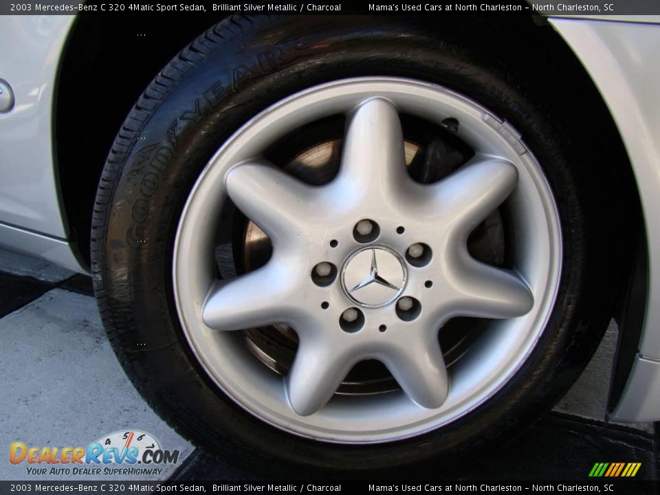 2003 Mercedes-Benz C 320 4Matic Sport Sedan Brilliant Silver Metallic / Charcoal Photo #27