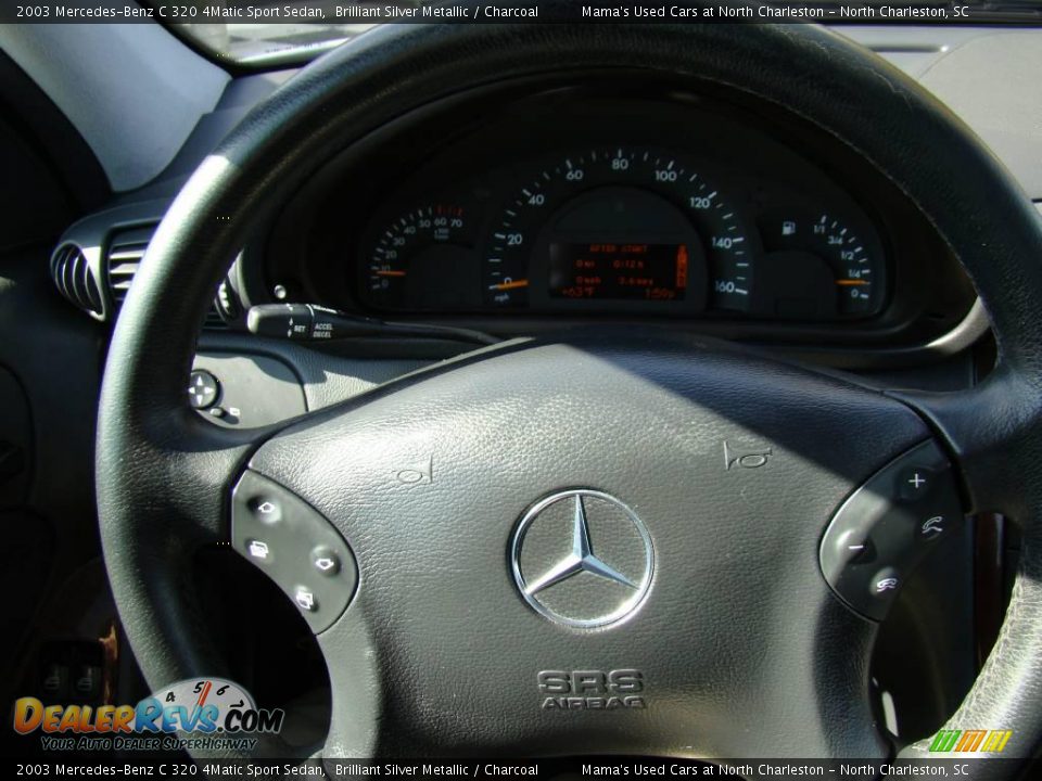 2003 Mercedes-Benz C 320 4Matic Sport Sedan Brilliant Silver Metallic / Charcoal Photo #29