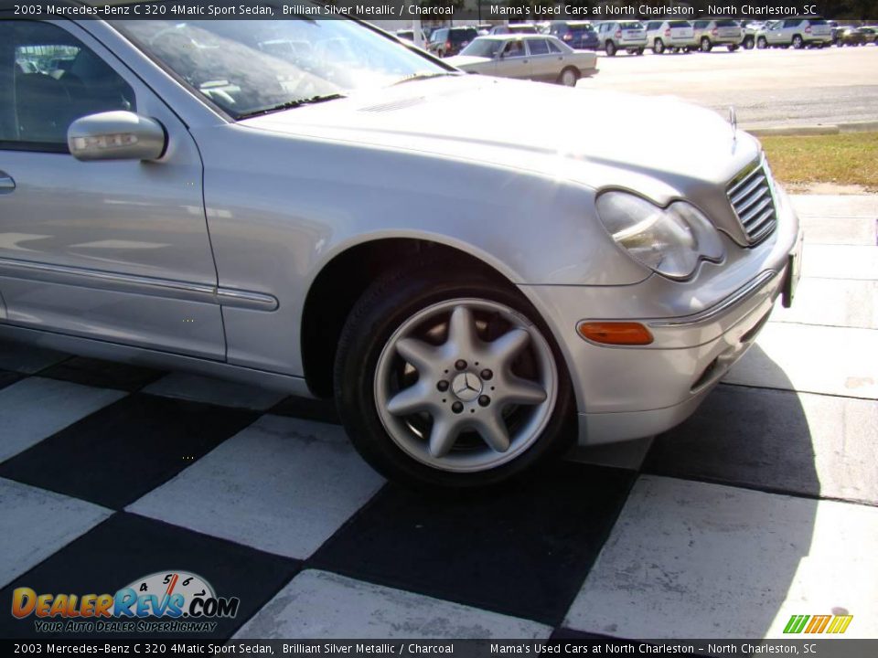2003 Mercedes-Benz C 320 4Matic Sport Sedan Brilliant Silver Metallic / Charcoal Photo #32