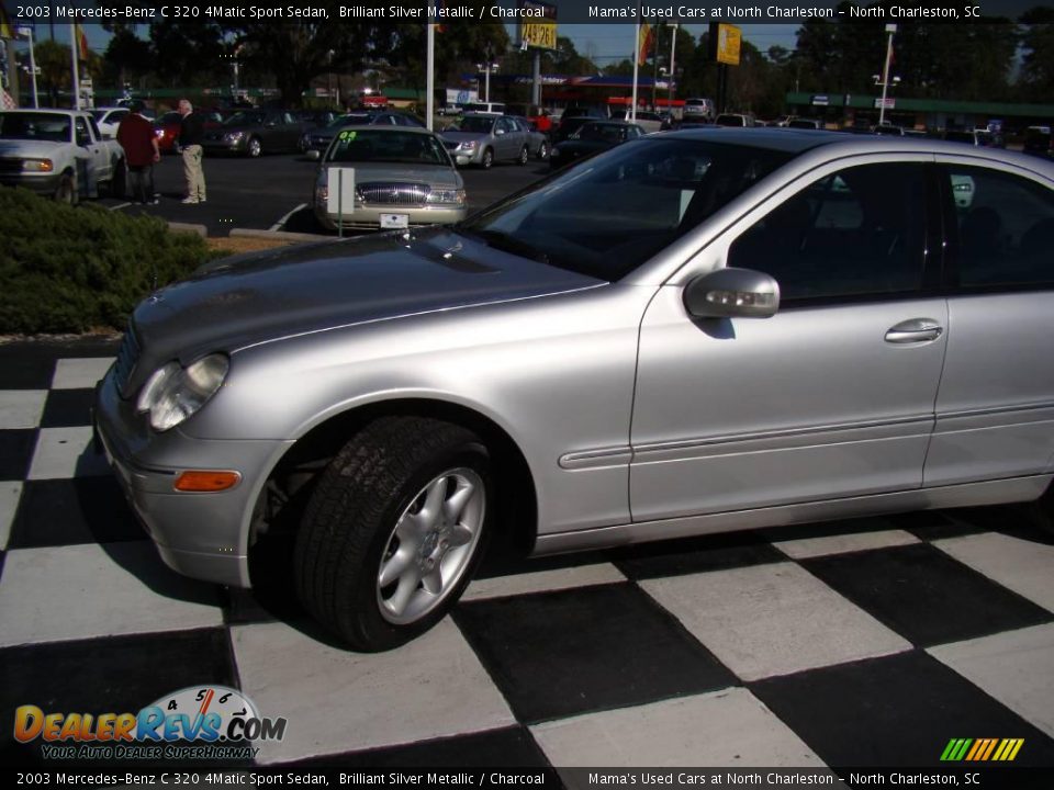 2003 Mercedes-Benz C 320 4Matic Sport Sedan Brilliant Silver Metallic / Charcoal Photo #33