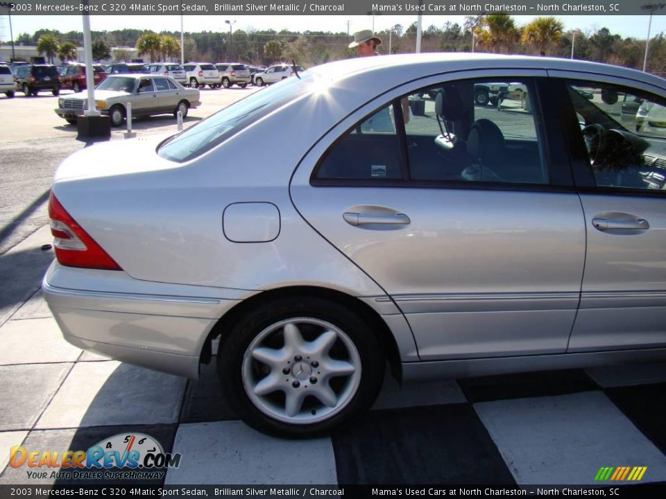 2003 Mercedes-Benz C 320 4Matic Sport Sedan Brilliant Silver Metallic / Charcoal Photo #35