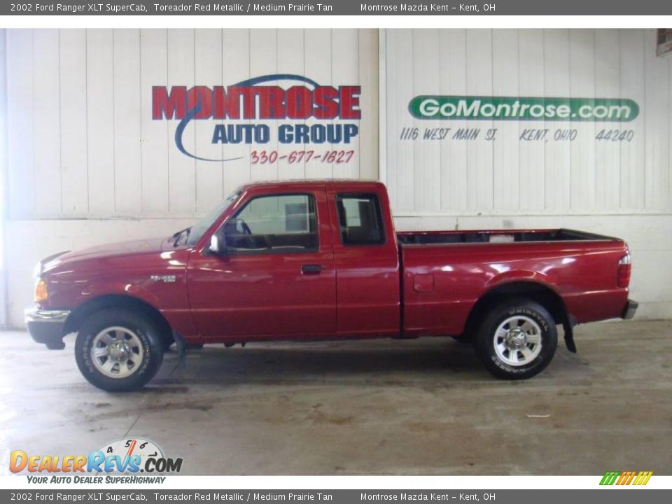 2002 Ford Ranger XLT SuperCab Toreador Red Metallic / Medium Prairie Tan Photo #1