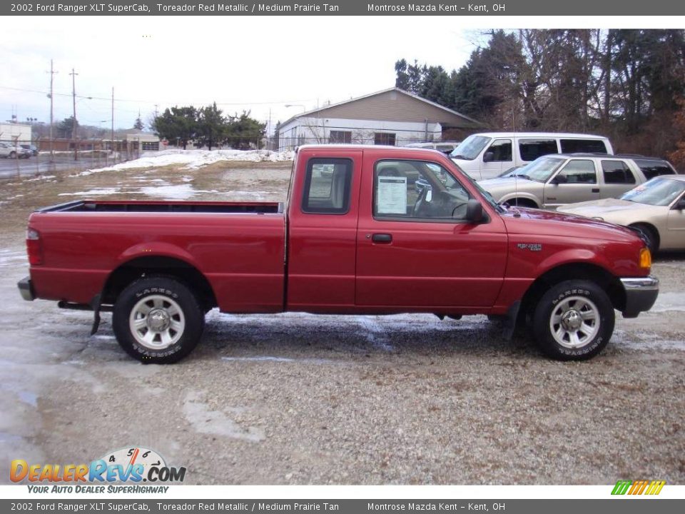 2002 Ford Ranger XLT SuperCab Toreador Red Metallic / Medium Prairie Tan Photo #4