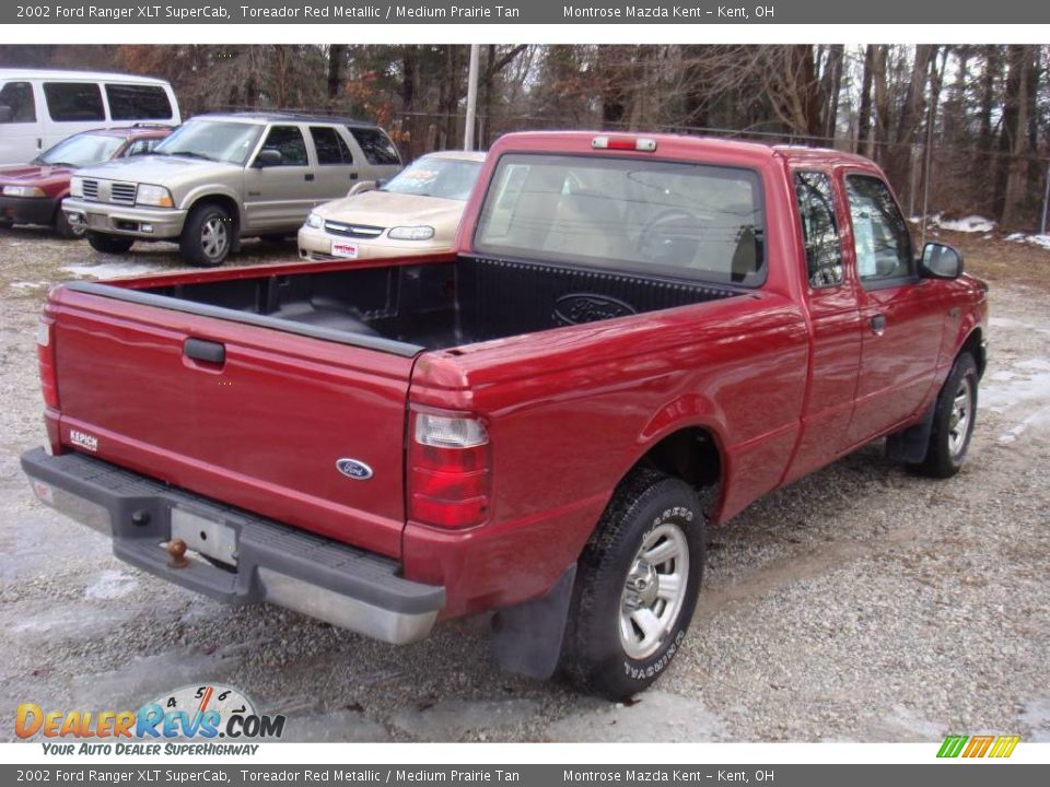 2002 Ford Ranger XLT SuperCab Toreador Red Metallic / Medium Prairie Tan Photo #5