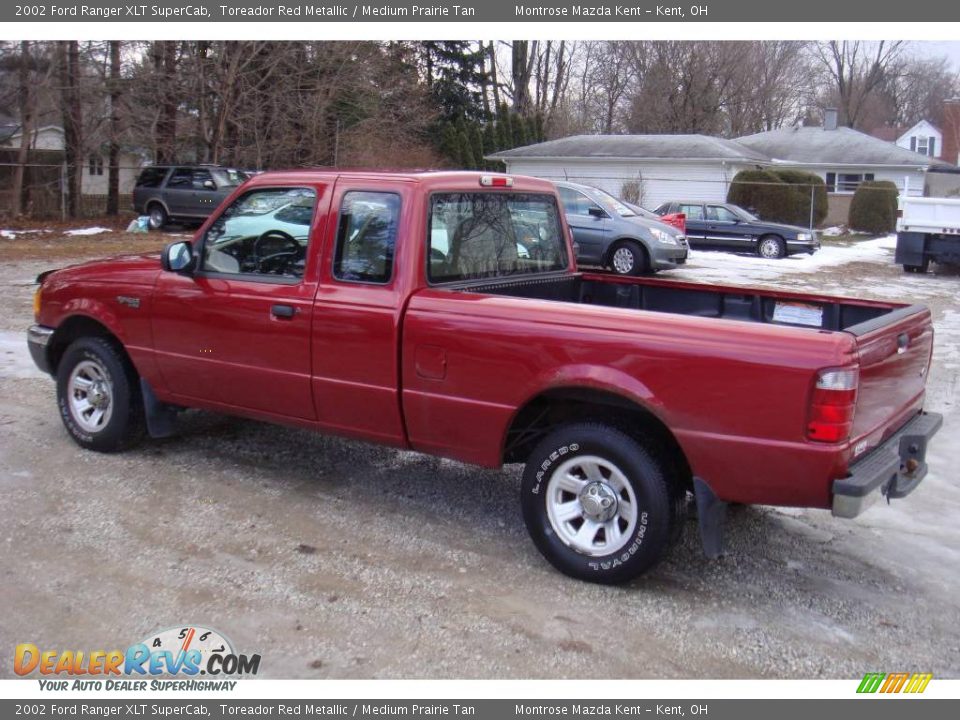 2002 Ford Ranger XLT SuperCab Toreador Red Metallic / Medium Prairie Tan Photo #6