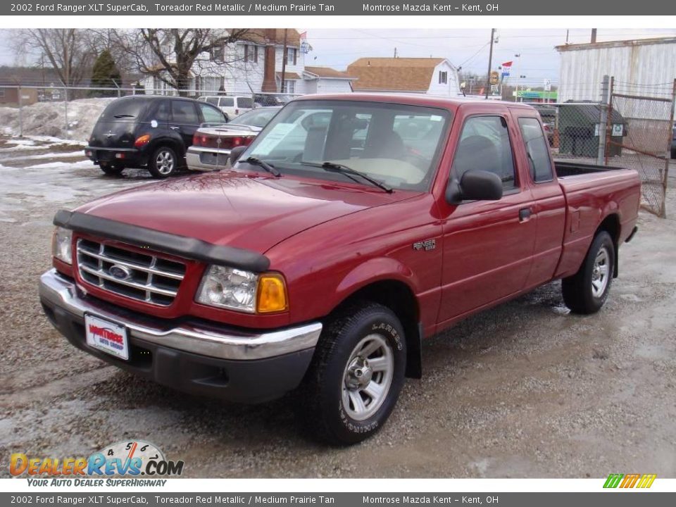 2002 Ford Ranger XLT SuperCab Toreador Red Metallic / Medium Prairie Tan Photo #7
