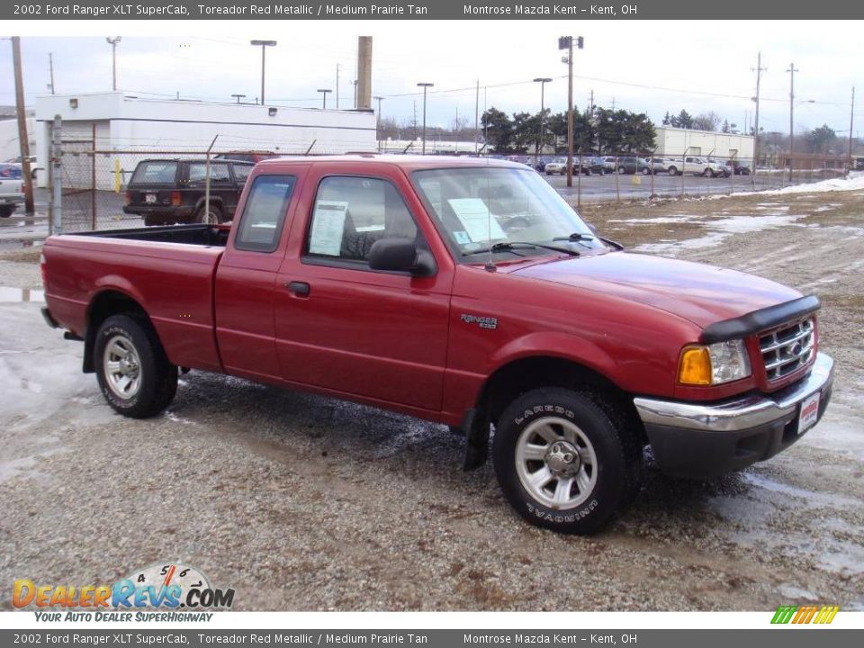 2002 Ford Ranger XLT SuperCab Toreador Red Metallic / Medium Prairie Tan Photo #8