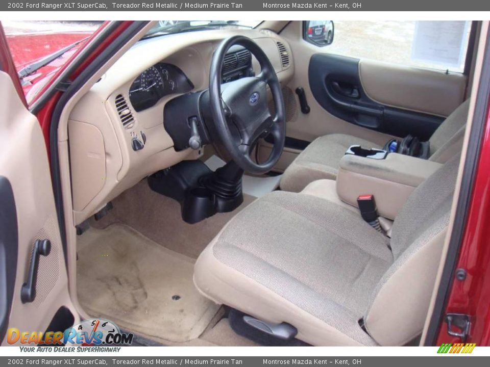2002 Ford Ranger XLT SuperCab Toreador Red Metallic / Medium Prairie Tan Photo #11