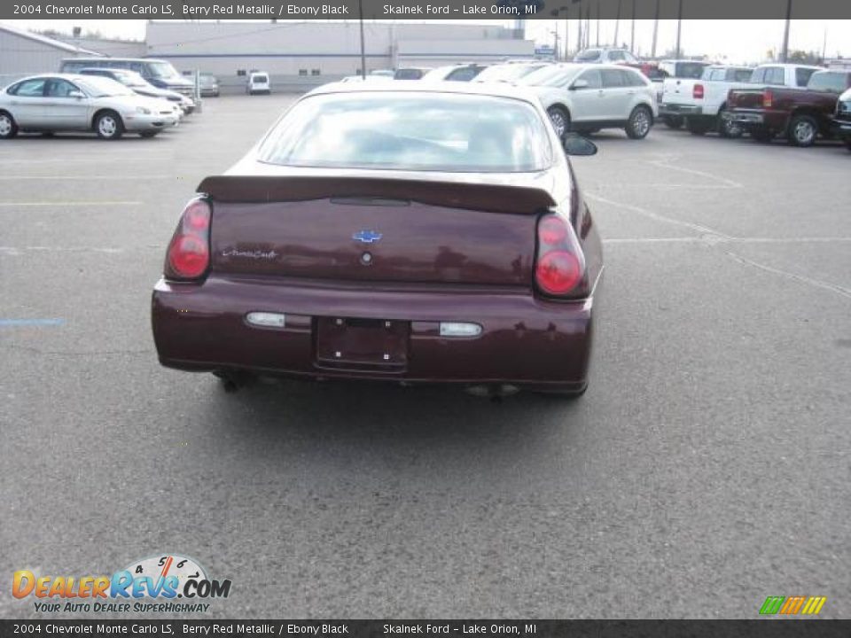 2004 Chevrolet Monte Carlo LS Berry Red Metallic / Ebony Black Photo #27