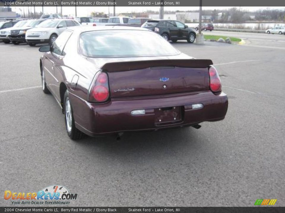 2004 Chevrolet Monte Carlo LS Berry Red Metallic / Ebony Black Photo #28
