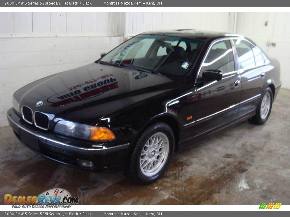 2000 BMW 5 Series 528i Sedan Jet Black / Black Photo #4