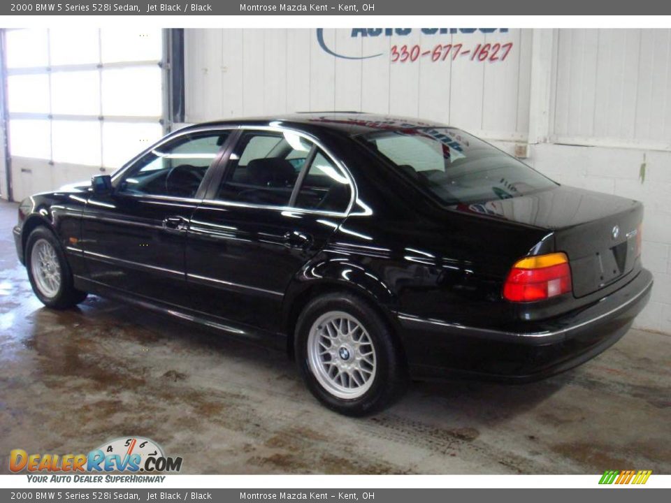 2000 BMW 5 Series 528i Sedan Jet Black / Black Photo #6