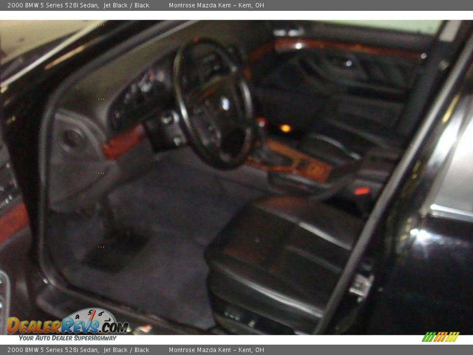 2000 BMW 5 Series 528i Sedan Jet Black / Black Photo #9