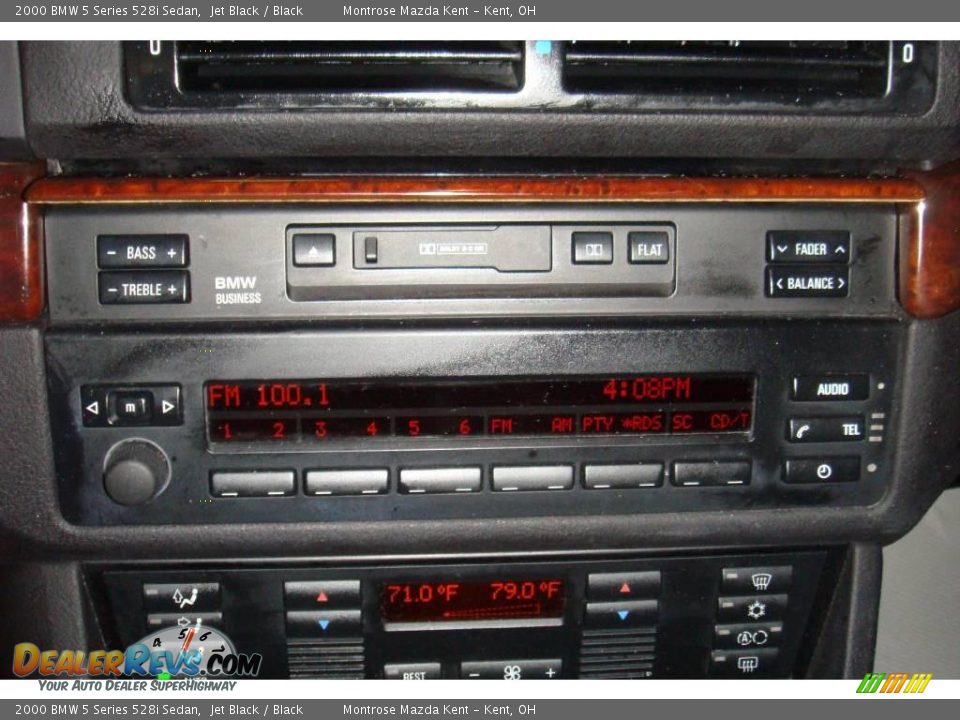 2000 BMW 5 Series 528i Sedan Jet Black / Black Photo #13