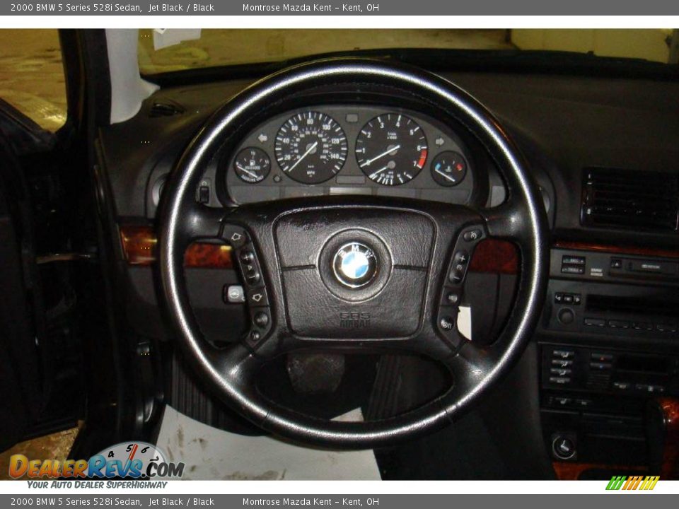 2000 BMW 5 Series 528i Sedan Jet Black / Black Photo #21