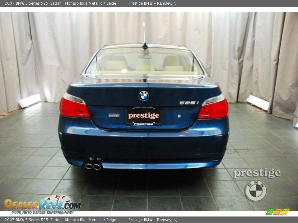 2007 BMW 5 Series 525i Sedan Monaco Blue Metallic / Beige Photo #2