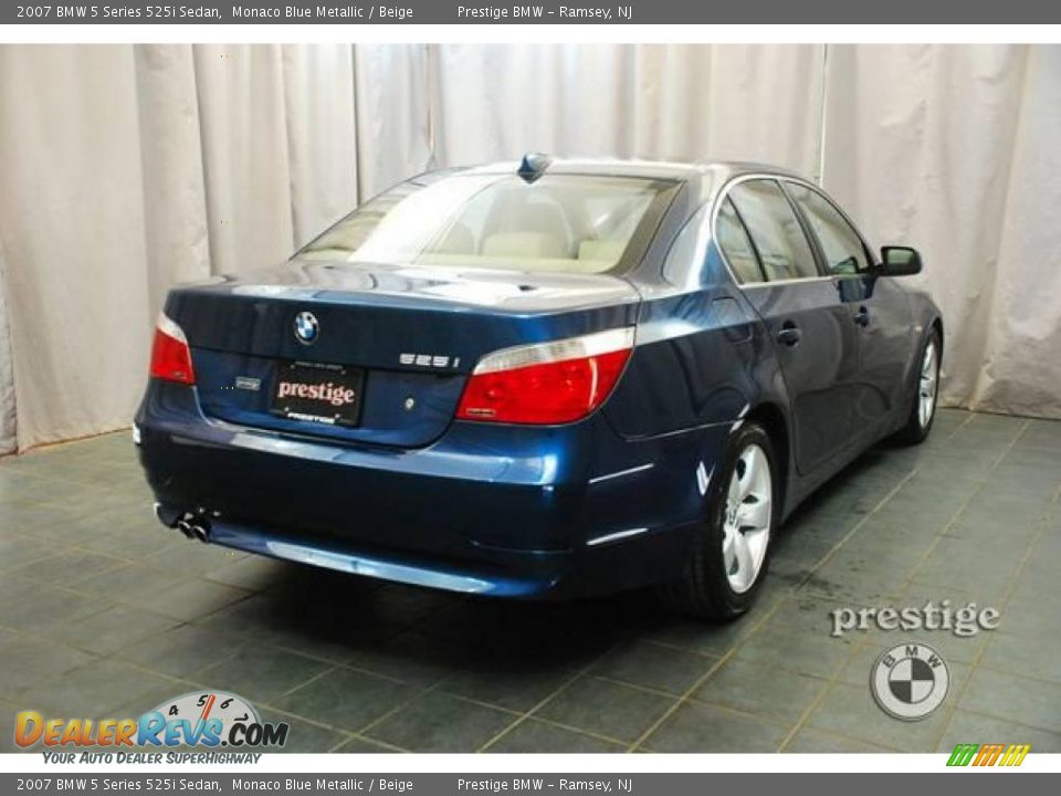 2007 BMW 5 Series 525i Sedan Monaco Blue Metallic / Beige Photo #4