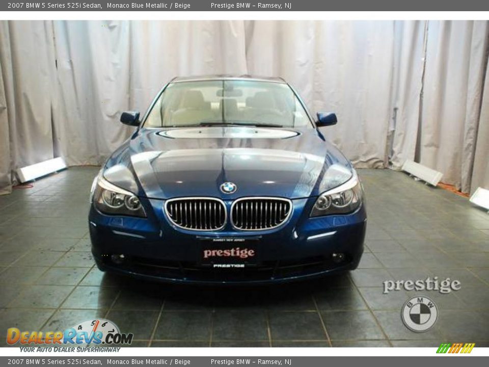 2007 BMW 5 Series 525i Sedan Monaco Blue Metallic / Beige Photo #5