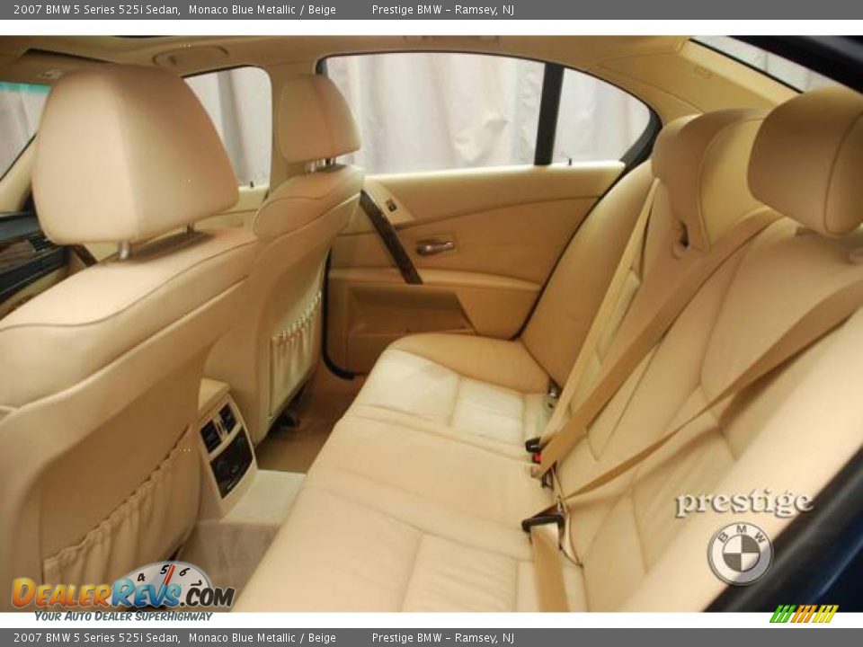 2007 BMW 5 Series 525i Sedan Monaco Blue Metallic / Beige Photo #10