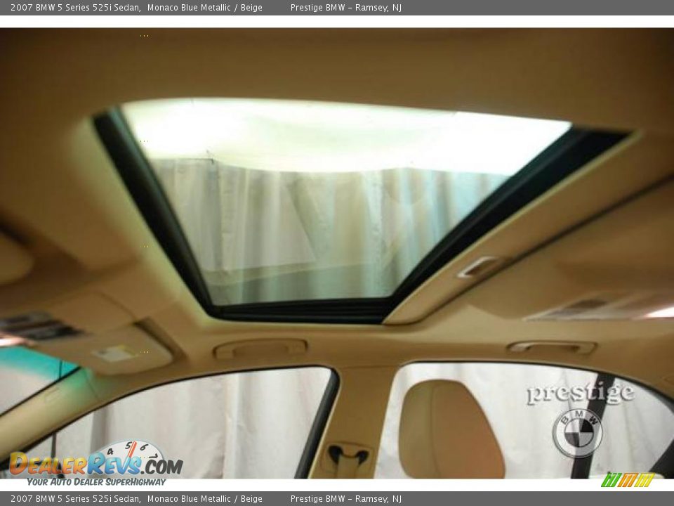 2007 BMW 5 Series 525i Sedan Monaco Blue Metallic / Beige Photo #12
