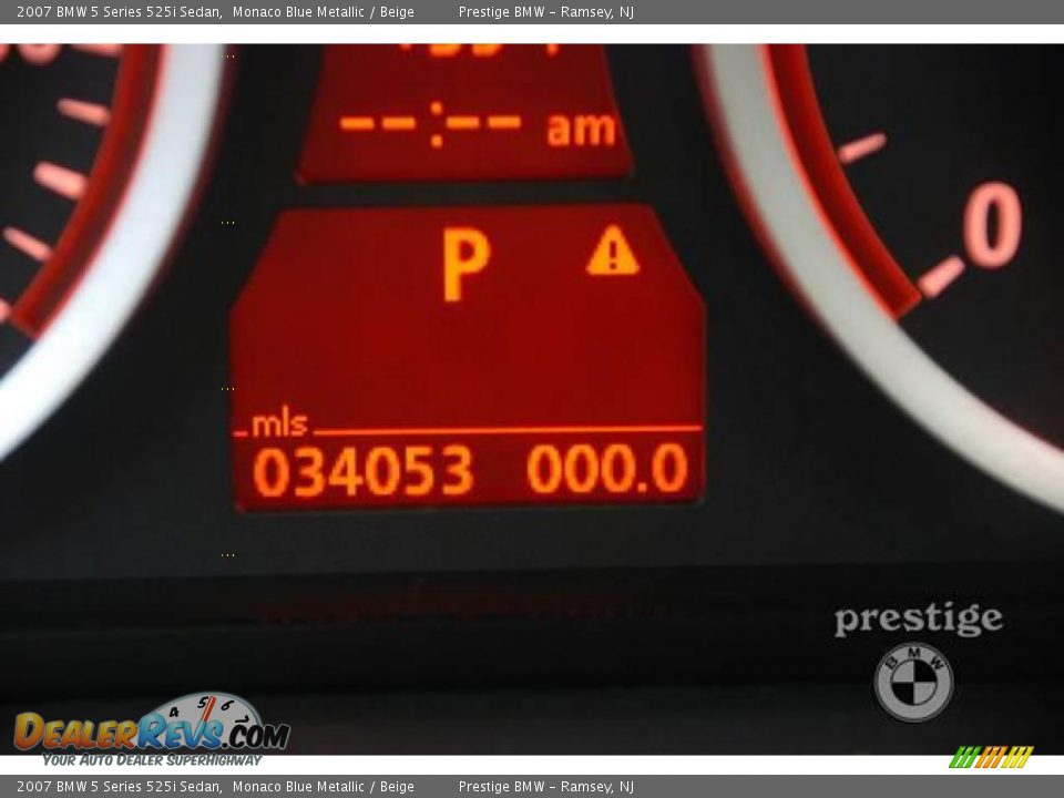 2007 BMW 5 Series 525i Sedan Monaco Blue Metallic / Beige Photo #14