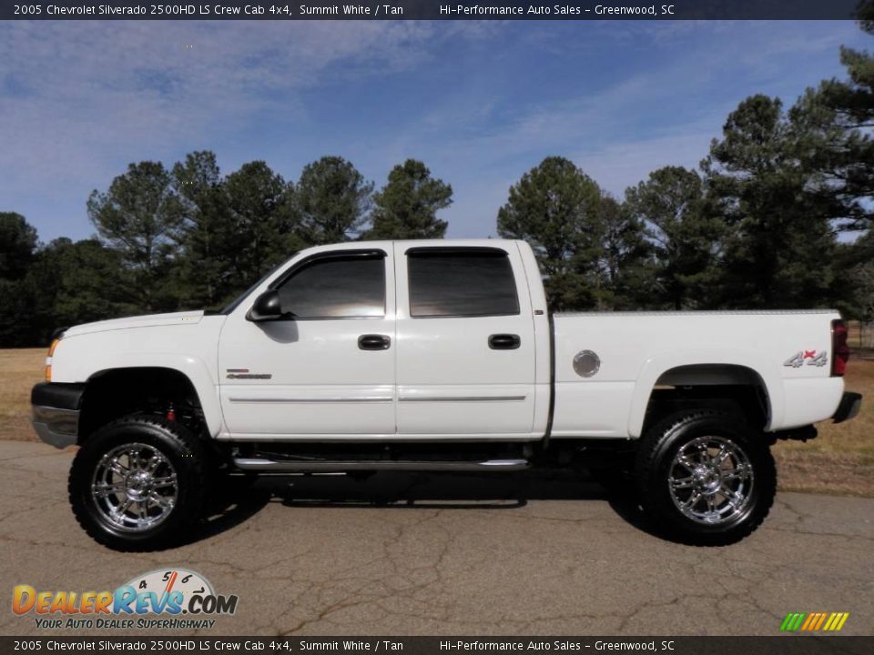 2005 Chevrolet Silverado 2500HD LS Crew Cab 4x4 Summit White / Tan Photo #3