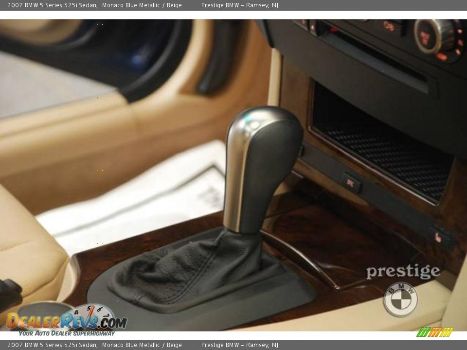 2007 BMW 5 Series 525i Sedan Monaco Blue Metallic / Beige Photo #17