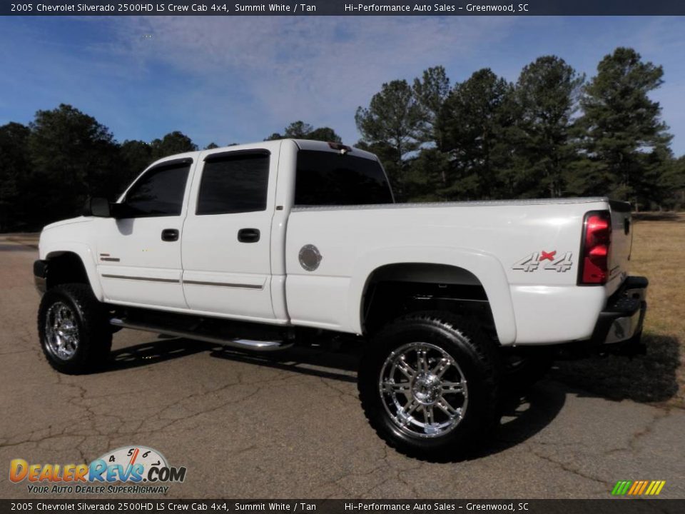 2005 Chevrolet Silverado 2500HD LS Crew Cab 4x4 Summit White / Tan Photo #4