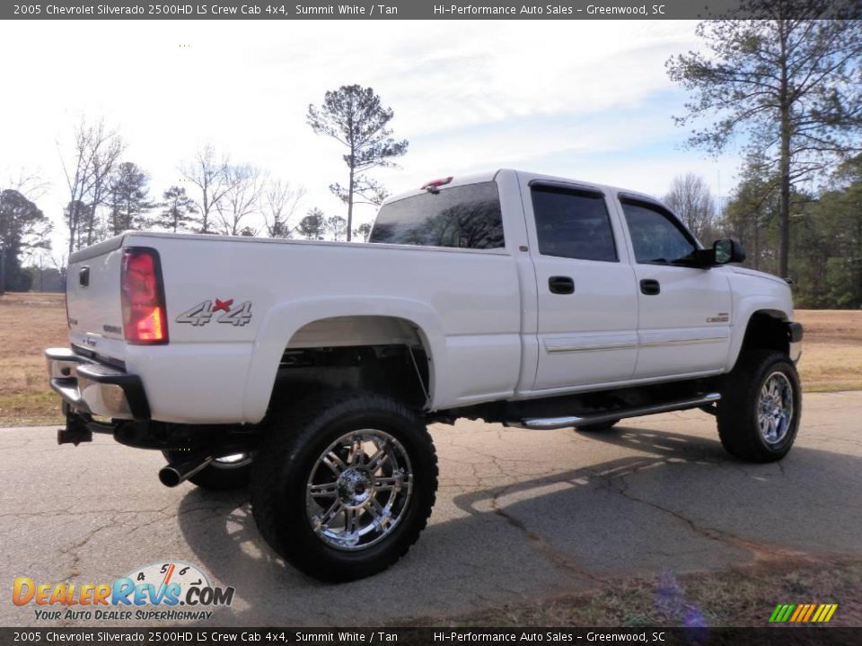 2005 Chevrolet Silverado 2500HD LS Crew Cab 4x4 Summit White / Tan Photo #8