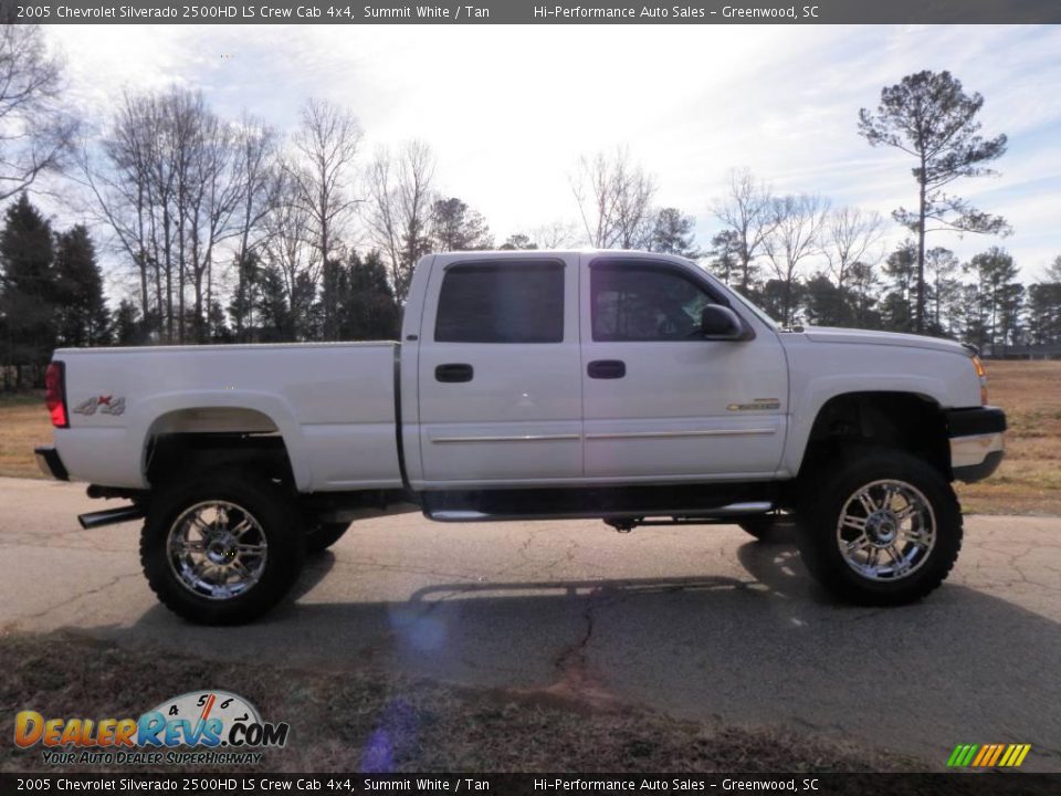 2005 Chevrolet Silverado 2500HD LS Crew Cab 4x4 Summit White / Tan Photo #9