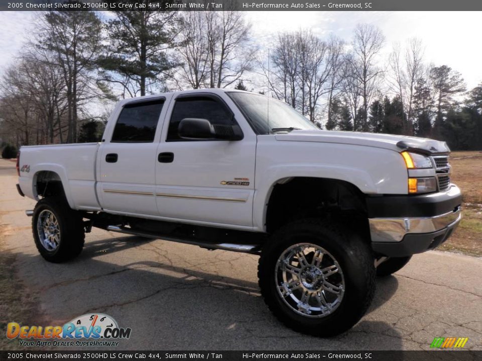 2005 Chevrolet Silverado 2500HD LS Crew Cab 4x4 Summit White / Tan Photo #10